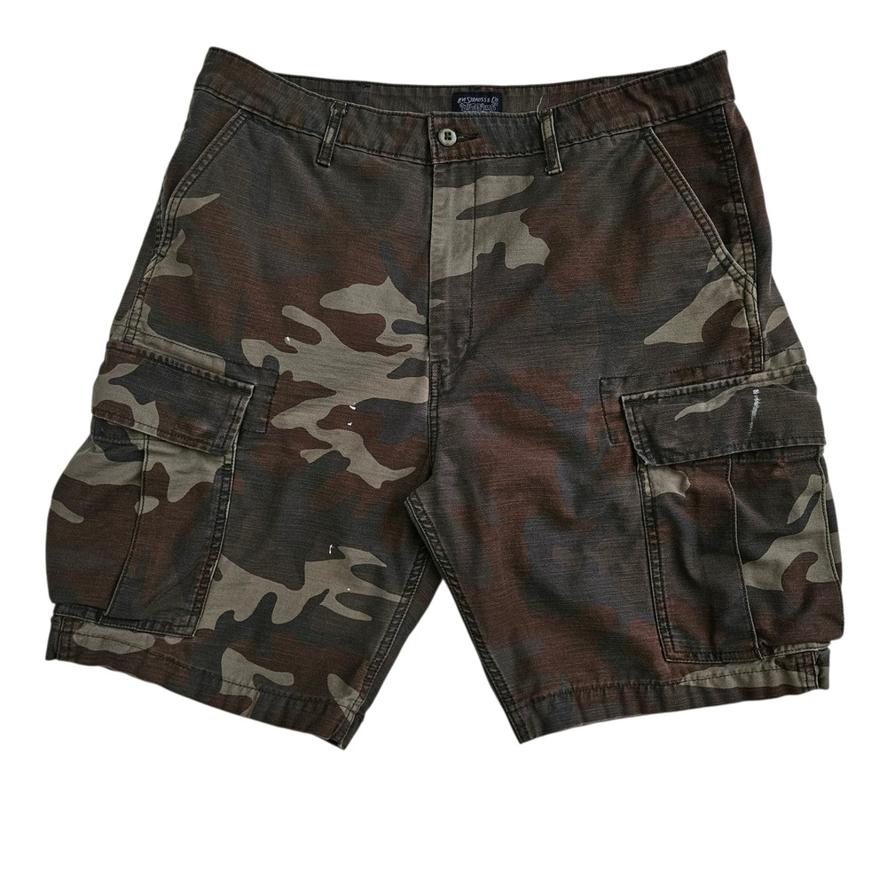 Levi Strauss (Men's 36) Camo Cargo Shorts Baggy Skater Y2K Utility Military